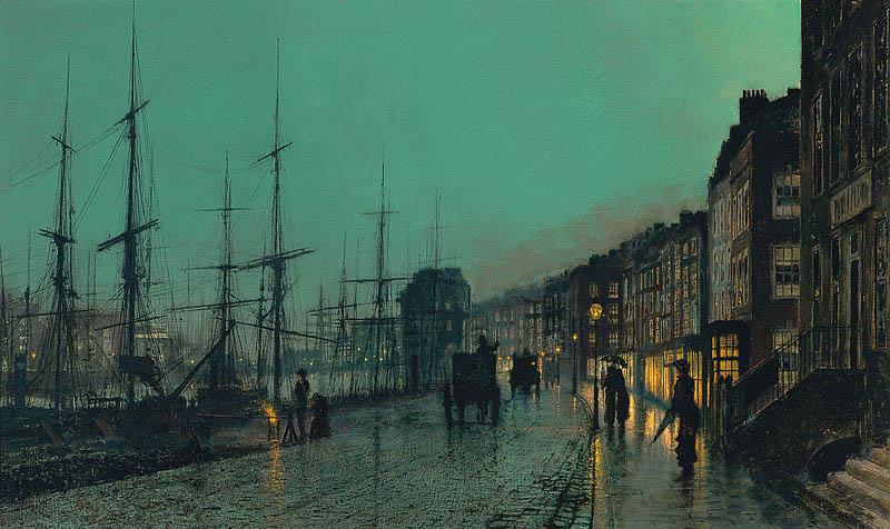 John Atkinson Grimshaw Shipping on the Clyde China oil painting art